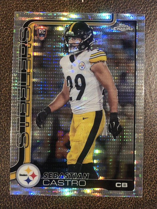 Sebastian Castro - 2025 Topps Chrome - Prizm Refractor - Steelers