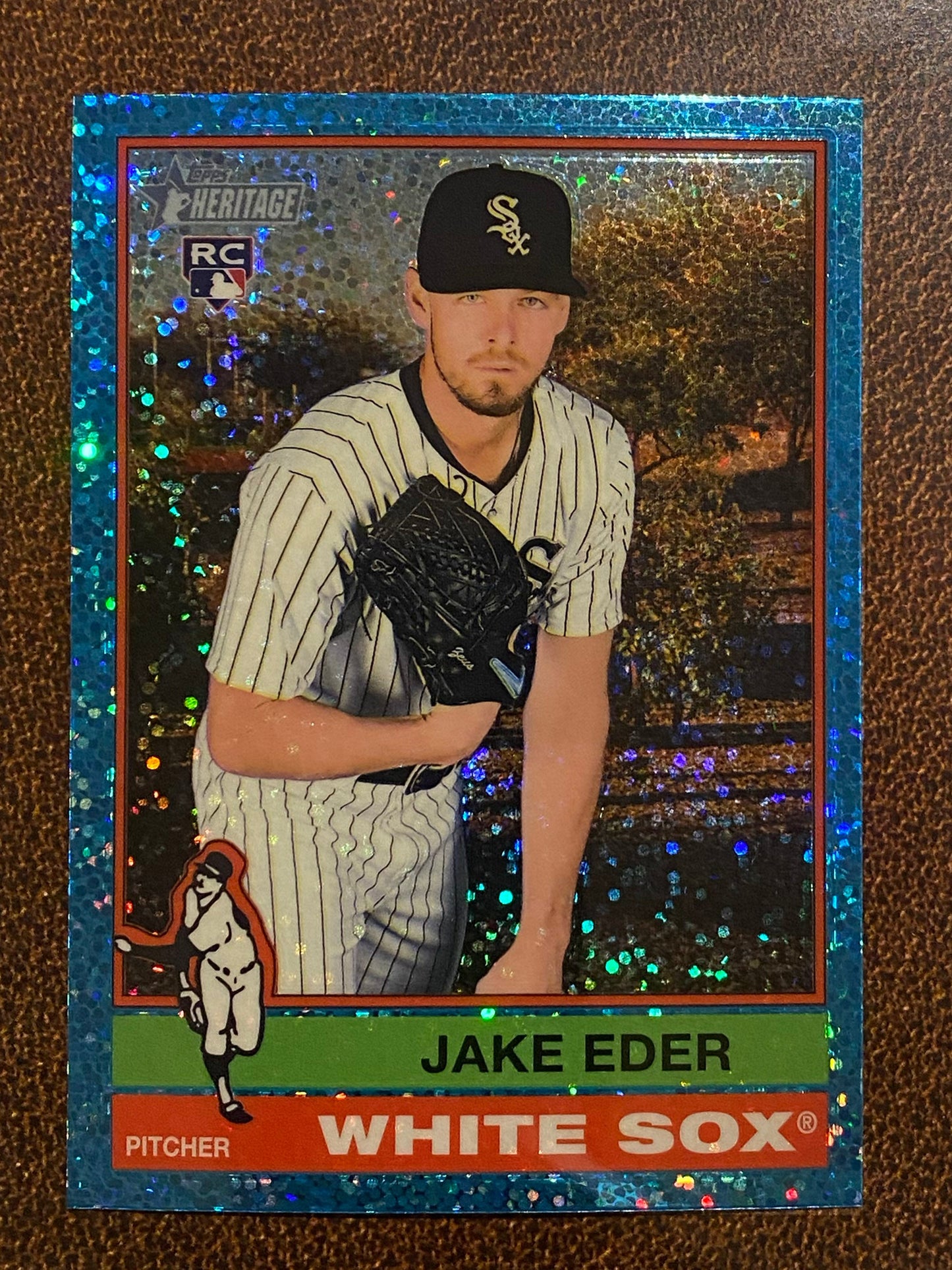 Jake Eder - 2025 Topps Heritage - Blue Sparkle - White Sox