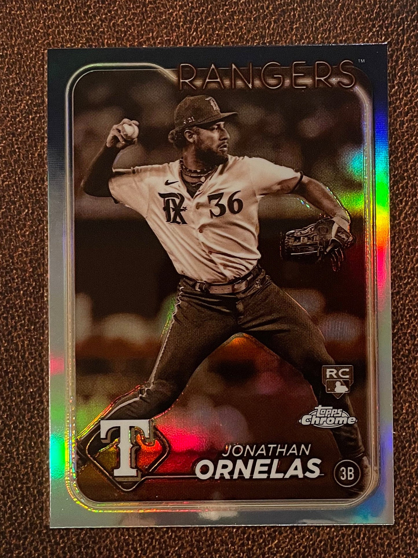 Jonathan Ornelas - 2024 Topps Chrome - Sepia Refractor - Rangers