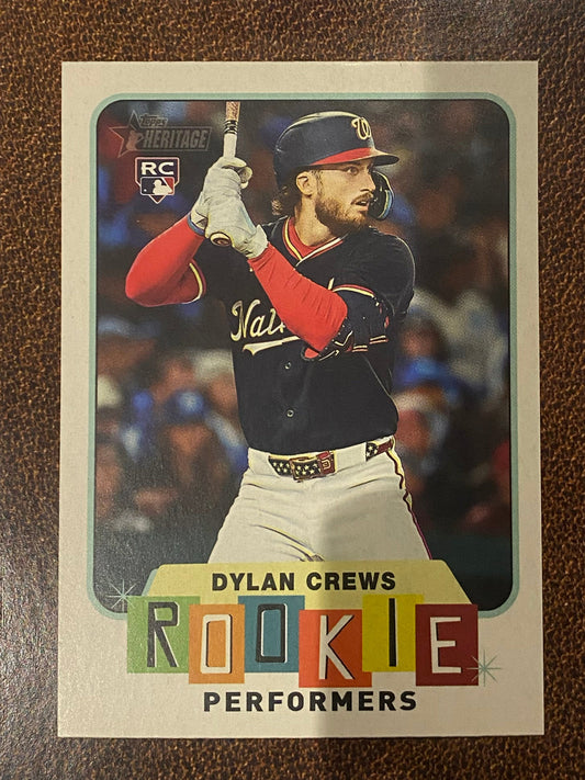 Dylan Crews - 2025 Topps Heritage High Number - Rookie Performers Insert - Nationals
