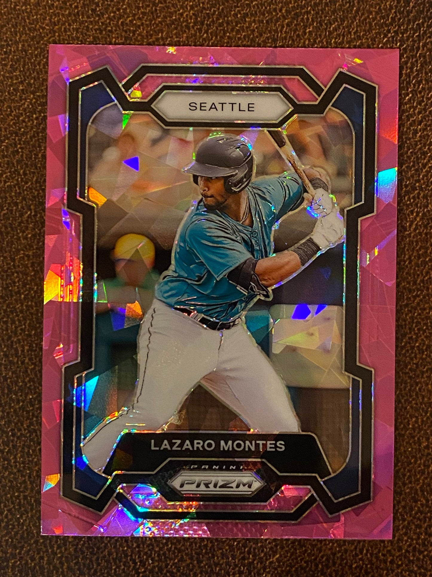 Lazaro Montes - 2024 Panini Prizm - Pink Ice Mega - Mariners