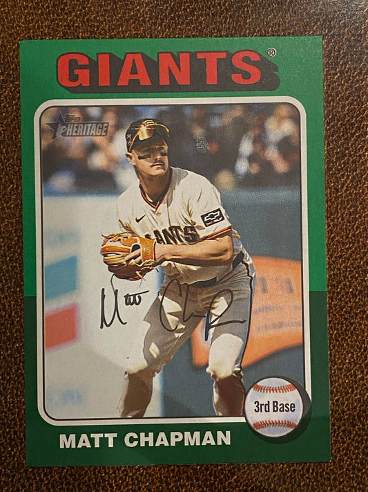 Matt Chapman - 2024 Topps Heritage High Number - Green Border - Giants