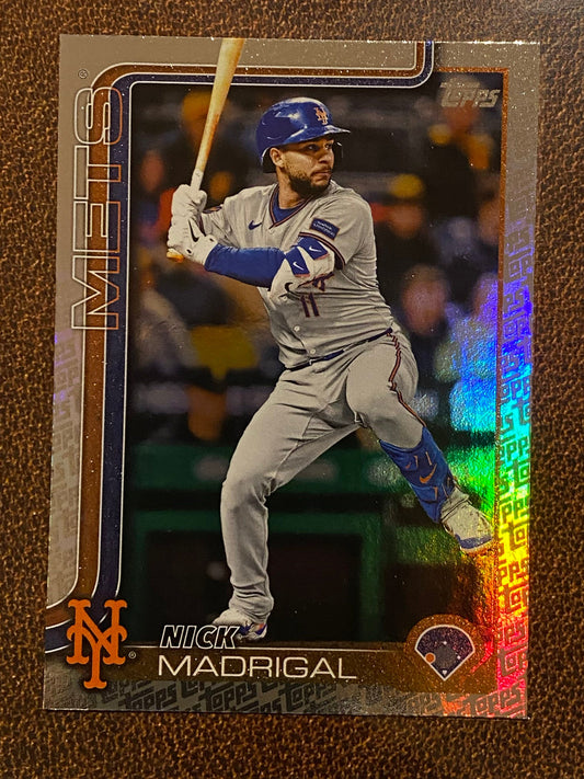 Nick Madrigal - 2025 Topps Series 2 - Fanatics Exclusive Topps Foil Border - Mets