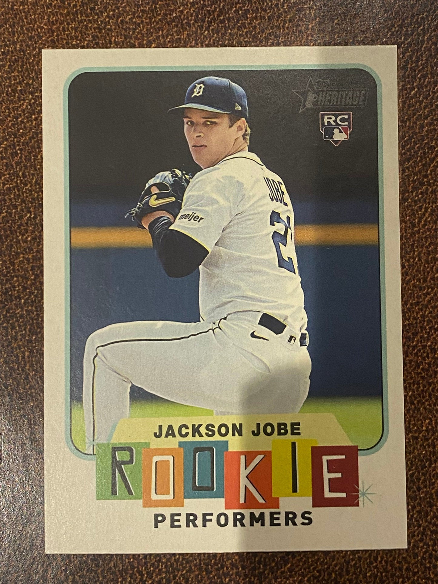 Jackson Jobe - 2025 Topps Heritage High Number - Rookie Performers Insert - Tigers