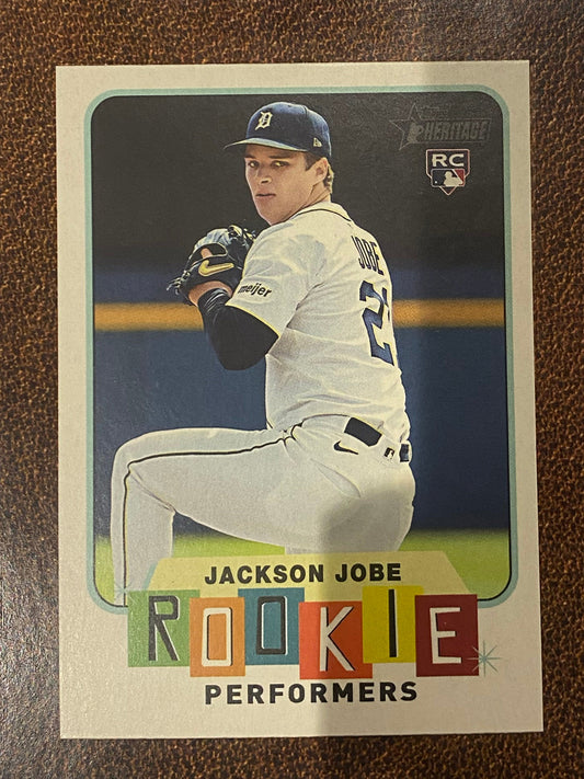 Jackson Jobe - 2025 Topps Heritage High Number - Rookie Performers Insert - Tigers