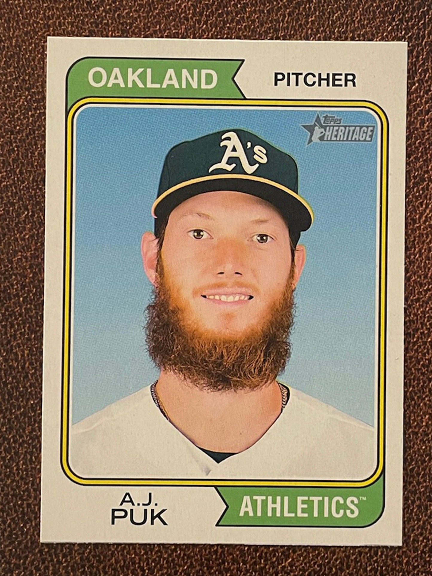 A.J. Puk - 2023 Topps Heritage - Short Print - Athletics