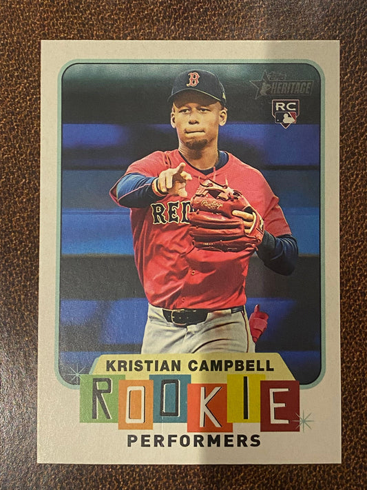 Kristian Campbell - 2025 Topps Heritage High Number - Rookie Performers Insert - Red Sox
