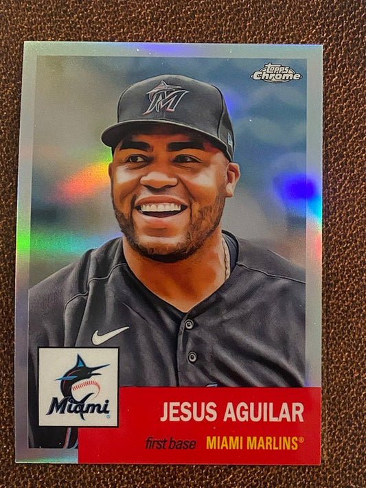 Jesus Aguilar - 2022 Topps Chrome Platinum Anniversary - Refractor - Marlins