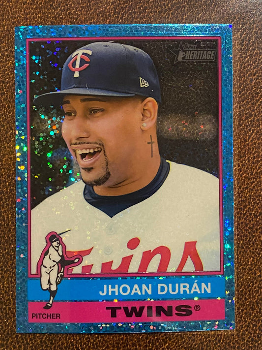 Jhoan Duran - 2025 Topps Heritage - Blue Sparkle - Twins