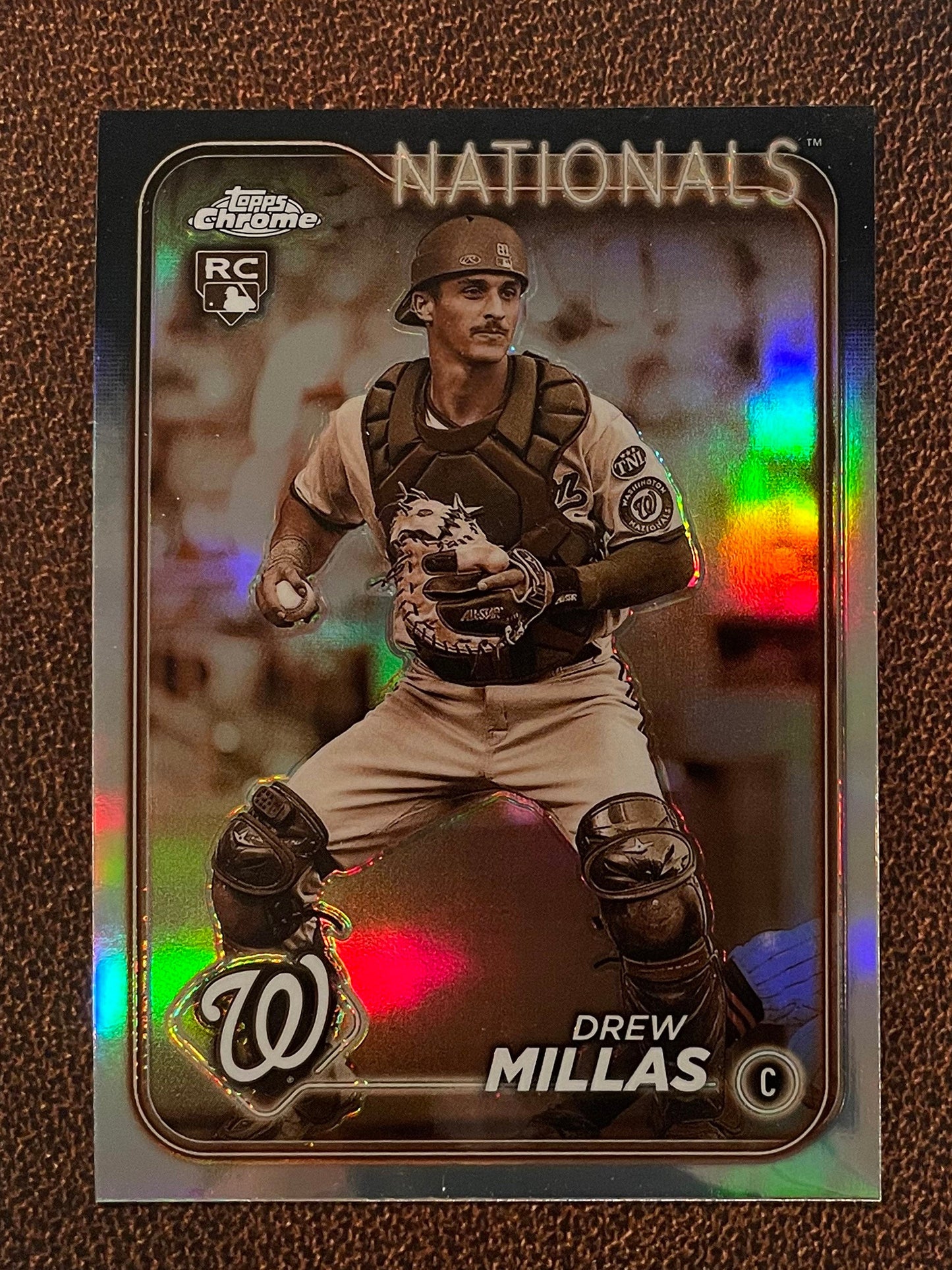 Drew Millas - 2024 Topps Chrome - Sepia Refractor - Nationals