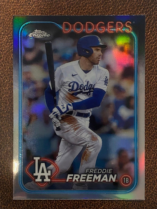 Freddie Freeman - 2024 Topps Chrome - Refractor - Dodgers