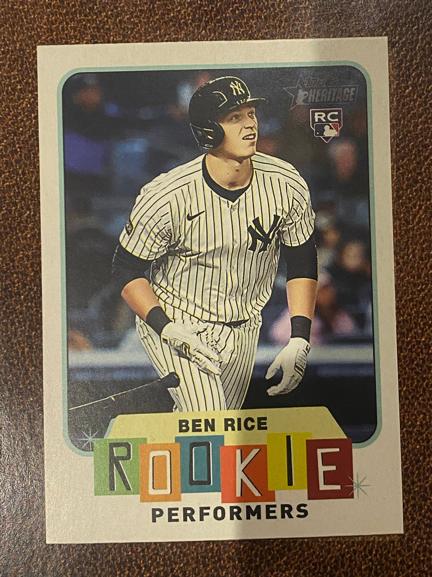 Ben Rice - 2025 Topps Heritage High Number - Rookie Performers Insert - Yankees