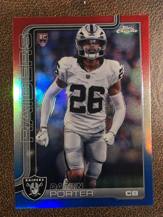 Darien Porter - 2025 Topps Chrome - Red, White and Blue Refractor - Raiders