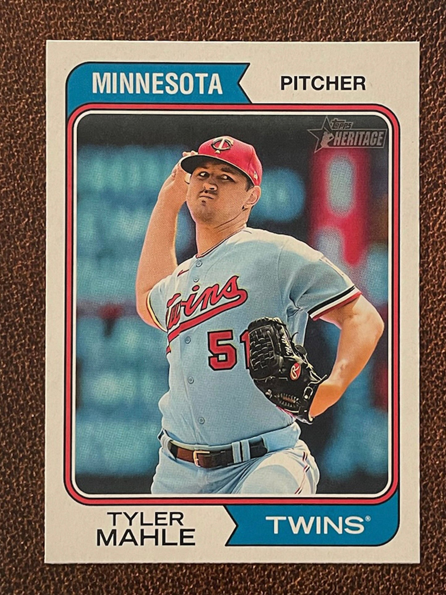 Tyler Mahle - 2023 Topps Heritage - Short Print - Twins