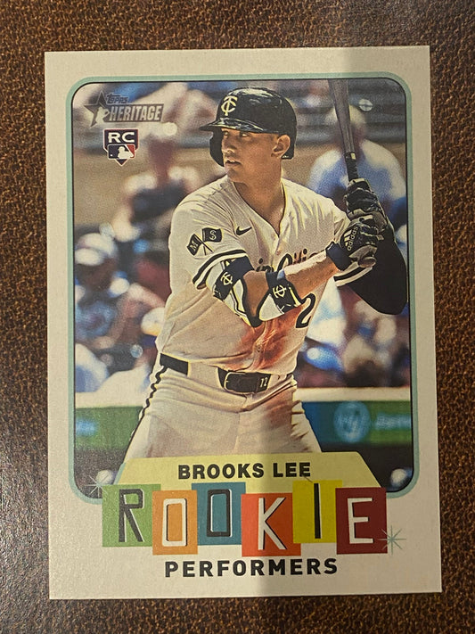 Brooks Lee - 2025 Topps Heritage High Number - Rookie Performers Insert - Twins