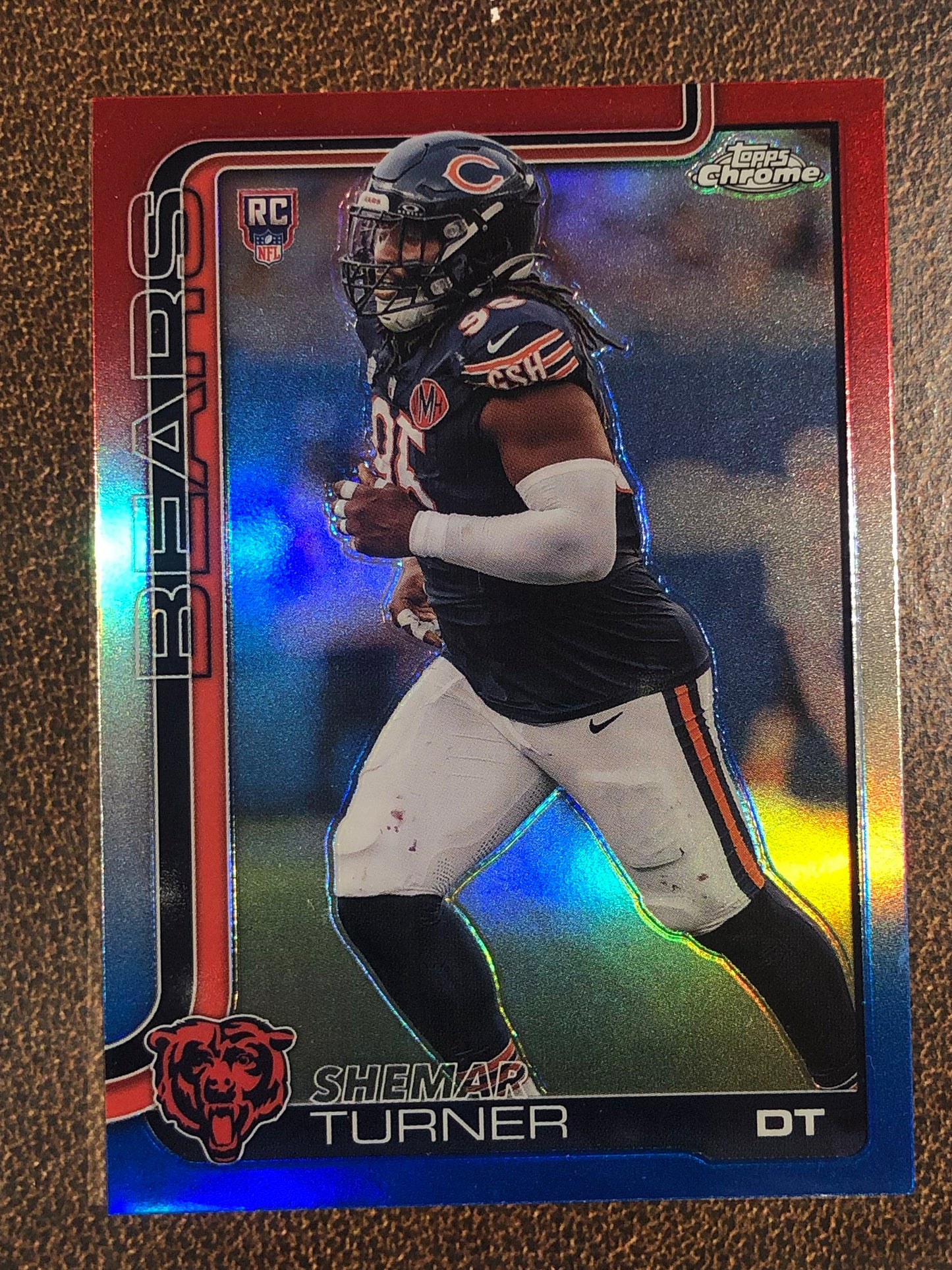 Shemar Turner - 2025 Topps Chrome - Red, White and Blue Refractor - Bears