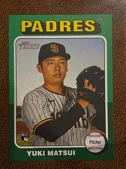 Yuki Matsui - 2024 Topps Heritage High Number - Green Border - Padres