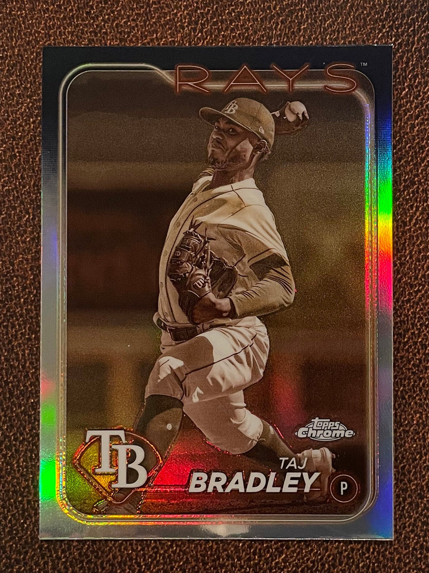 Taj Bradley - 2024 Topps Chrome - Sepia Refractor - Rays