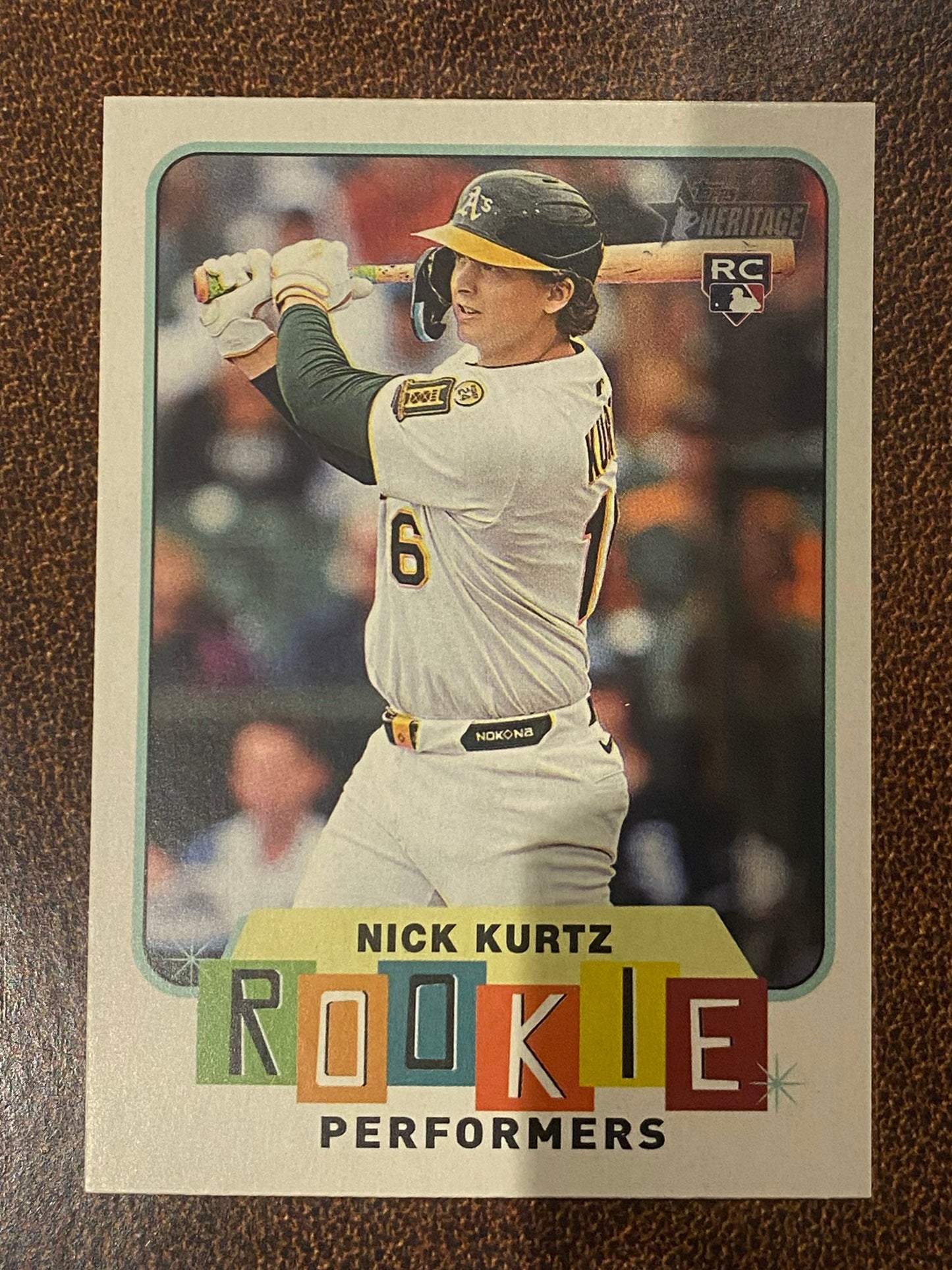 Nick Kurtz - 2025 Topps Heritage High Number - Rookie Performers Insert - Athletics
