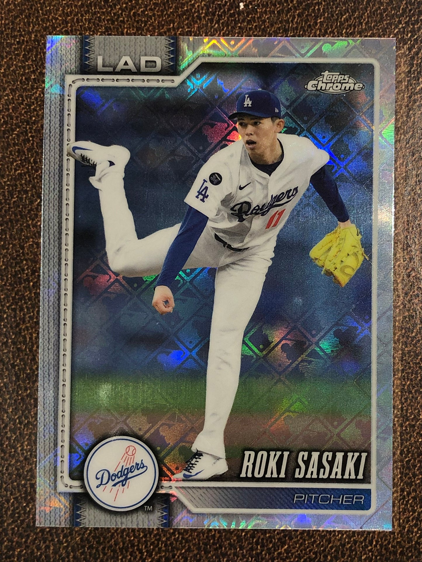 Roki Sasaki - 2026 Topps Chrome Logofractor - Base Logofractor - Dodgers