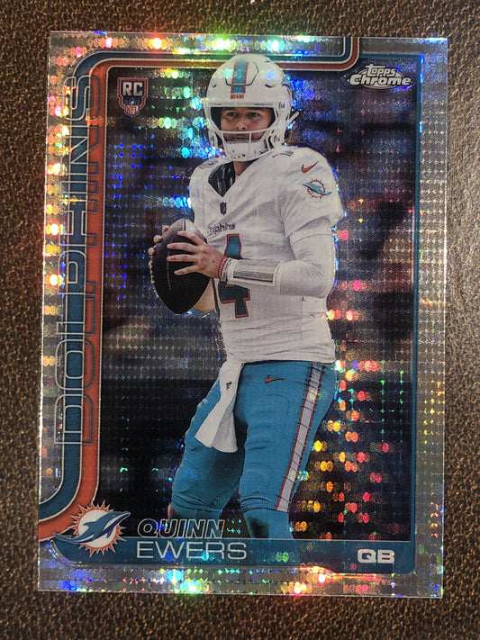 Quinn Ewers - 2025 Topps Chrome - Prizm Refractor - Dolphins