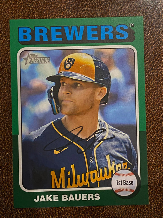 Jake Bauers - 2024 Topps Heritage High Number - Green Border - Brewers