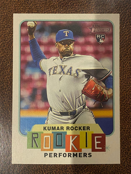 Kumar Rocker - 2025 Topps Heritage High Number - Rookie Performers Insert - Rangers