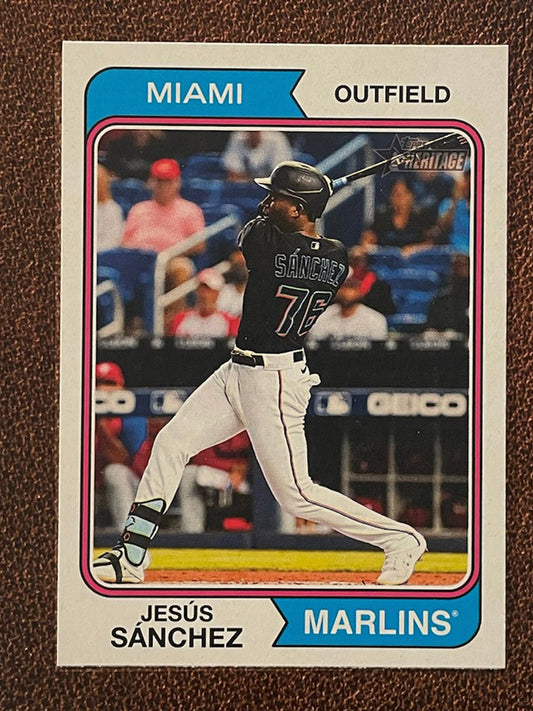 Jesús Sánchez - 2023 Topps Heritage - Short Print - Marlins