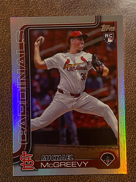 Michael McGreevy - 2025 Topps Series 1 - Rainbow Foil - Cardinals