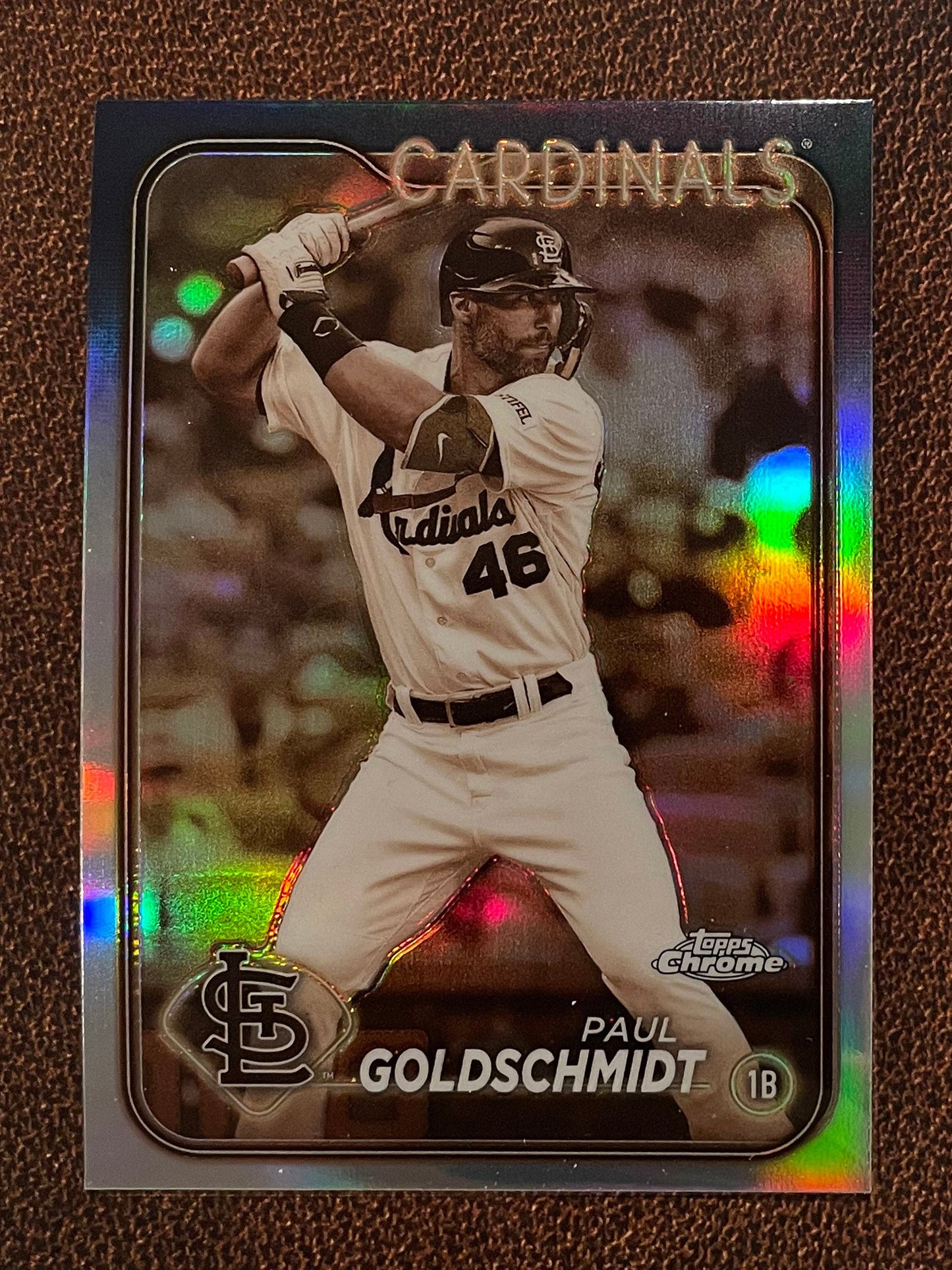 Paul Goldschmidt - 2024 Topps Chrome - Sepia Refractor - Cardinals