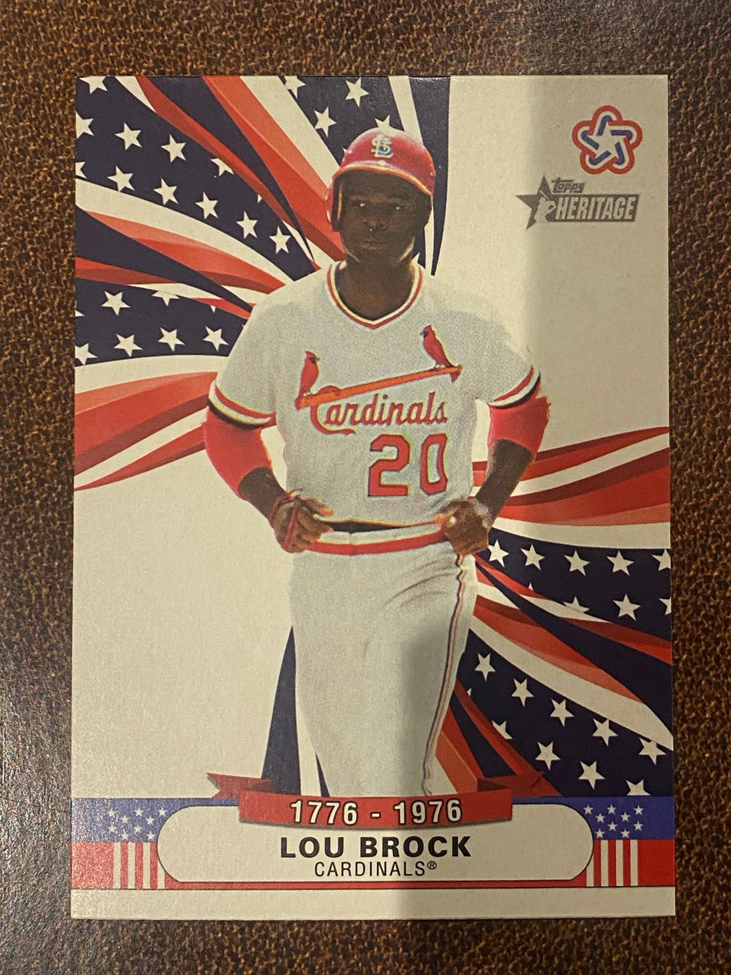 Lou Brock - 2025 Topps Heritage High Number - Bicentennial Stars Insert - Cardinals