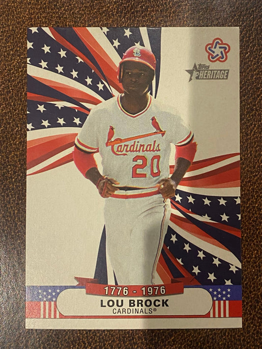 Lou Brock - 2025 Topps Heritage High Number - Bicentennial Stars Insert - Cardinals