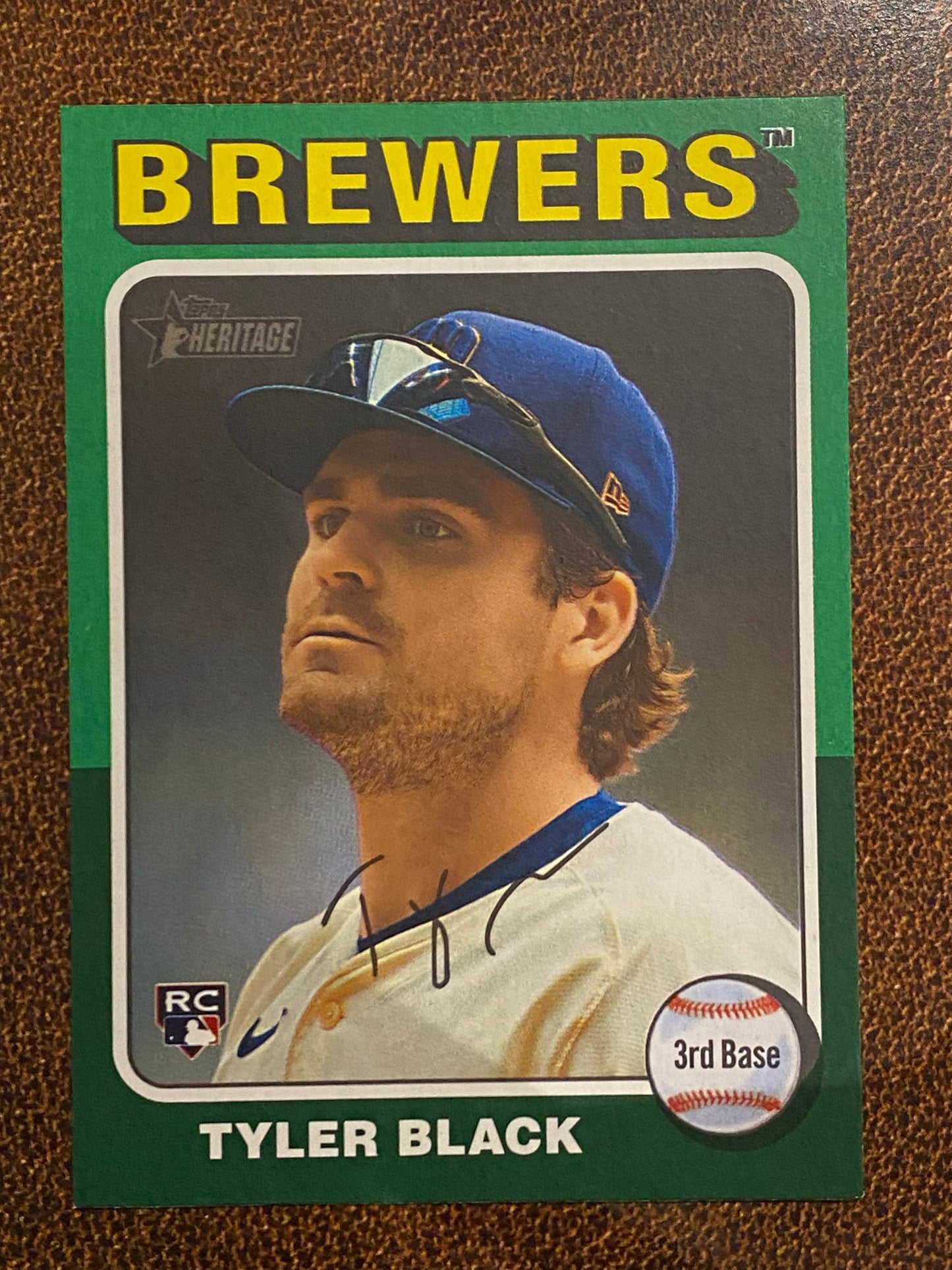 Tyler Black - 2024 Topps Heritage High Number - Green Border - Brewers