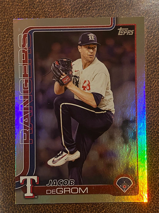 Jacob deGrom - 2025 Topps Series 1 - Rainbow Foil - Rangers