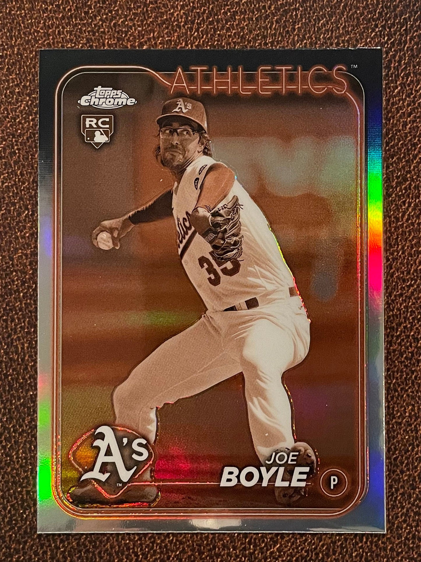 Joe Boyle - 2024 Topps Chrome - Sepia Refractor - Athletics