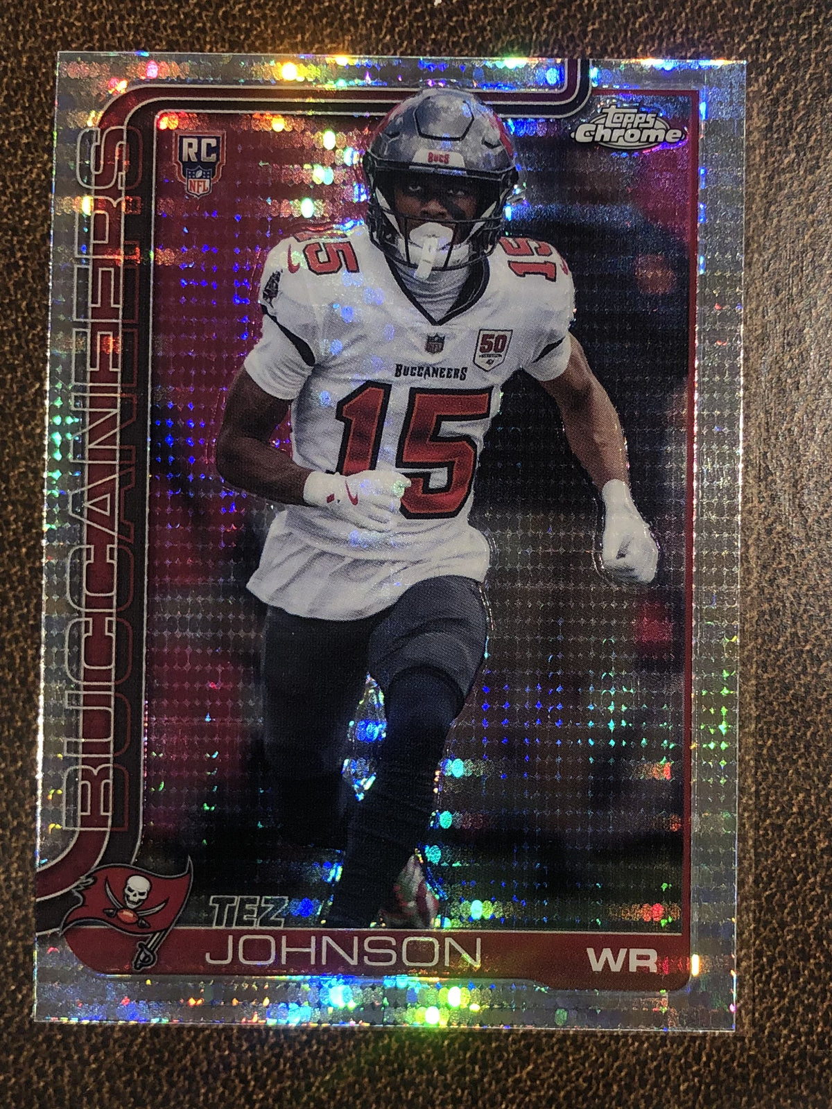 Tez Johnson - 2025 Topps Chrome - Prizm Refractor - Buccaneers