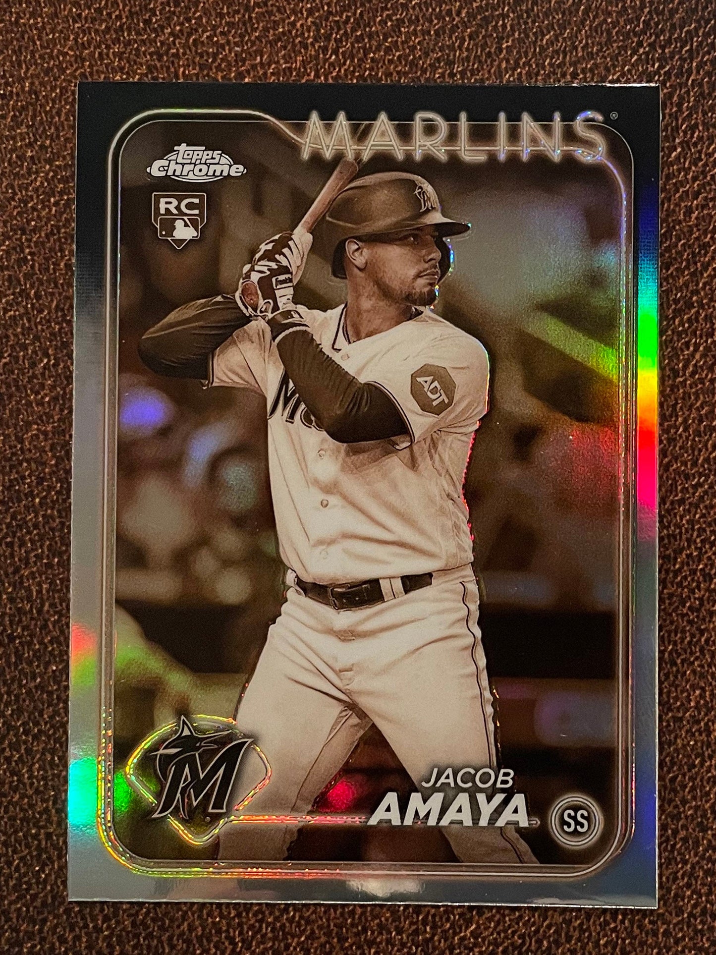 Jacob Amaya - 2024 Topps Chrome - Sepia Refractor - Marlins