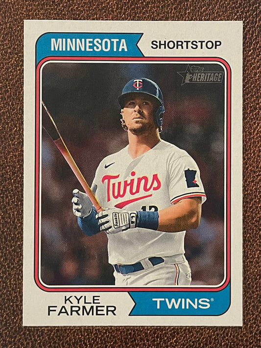 Kyle Farmer - 2023 Topps Heritage - Short Print - Twins