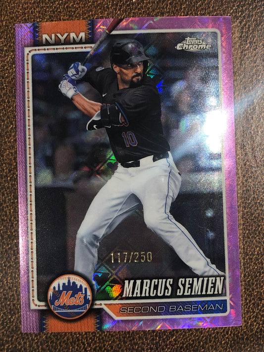 Marcus Semien - 2026 Topps Chrome Logofractor - PINK /250 - Mets