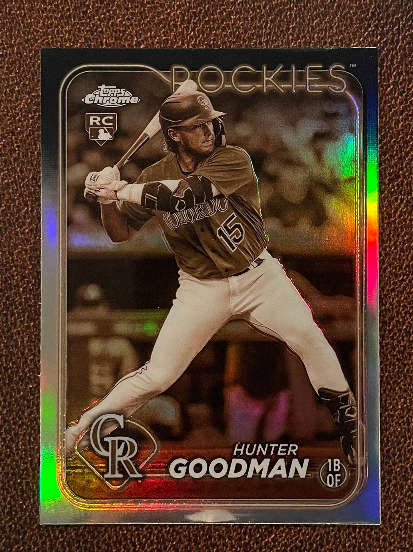 Hunter Goodman - 2024 Topps Chrome - Sepia Refractor - Rockies