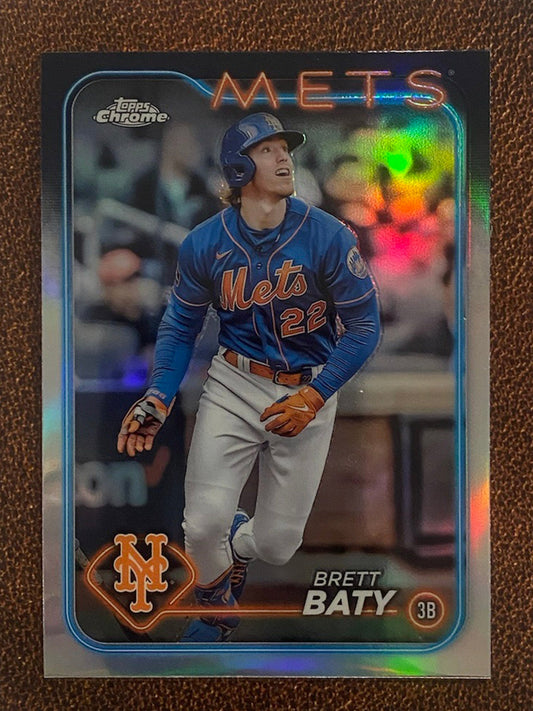 Brett Baty - 2024 Topps Chrome - Refractor - Mets