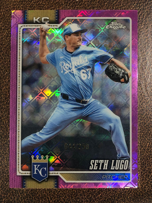 Seth Lugo - 2026 Topps Chrome Logofractor - PINK /250 - Royals
