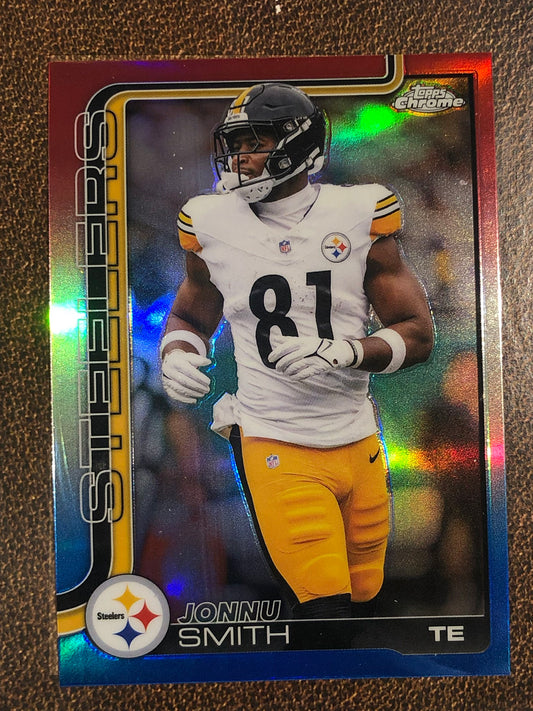 Jonnu Smith - 2025 Topps Chrome - Red, White and Blue Refractor - Steelers