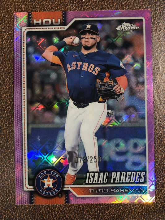Isaac Paredes - 2026 Topps Chrome Logofractor - PINK /250 - Astros