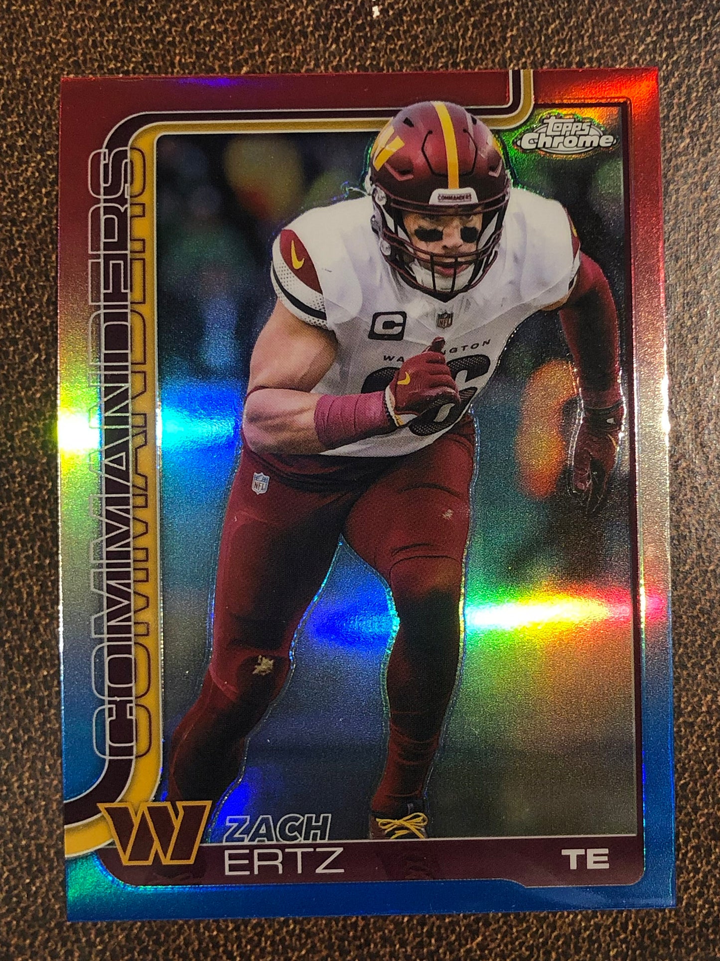 Zach Ertz - 2025 Topps Chrome - Red, White and Blue Refractor - Commanders
