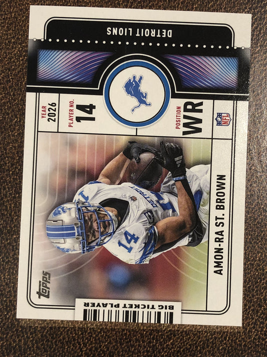 Amon Ra St. Brown - 2026 Topps Flagship - Big Ticket Player Insert - Lions