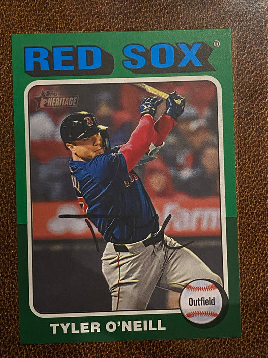 Tyler O’Neill - 2024 Topps Heritage High Number - Green Border - Red Sox
