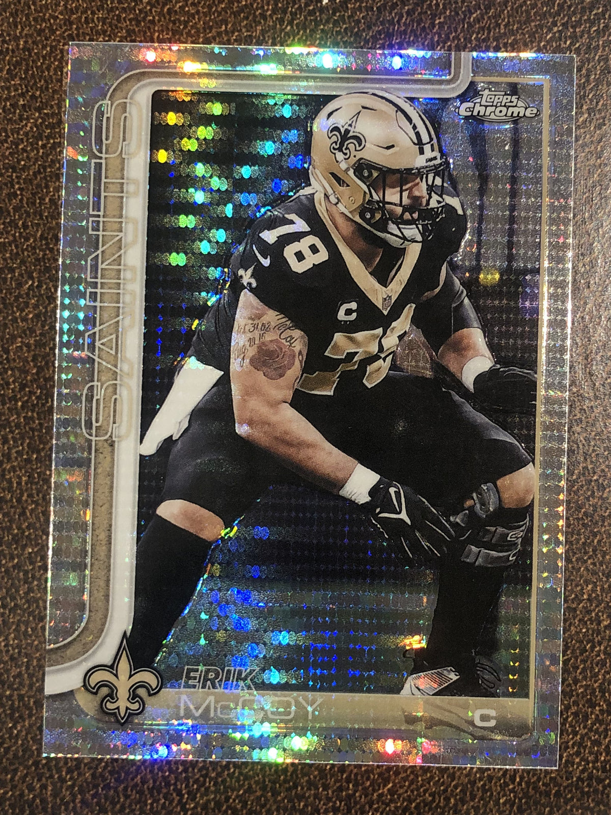 Erik McCoy - 2025 Topps Chrome - Prizm Refractor - Saints
