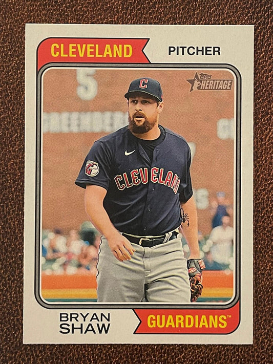 Bryan Shaw - 2023 Topps Heritage - Short Print - Guardians