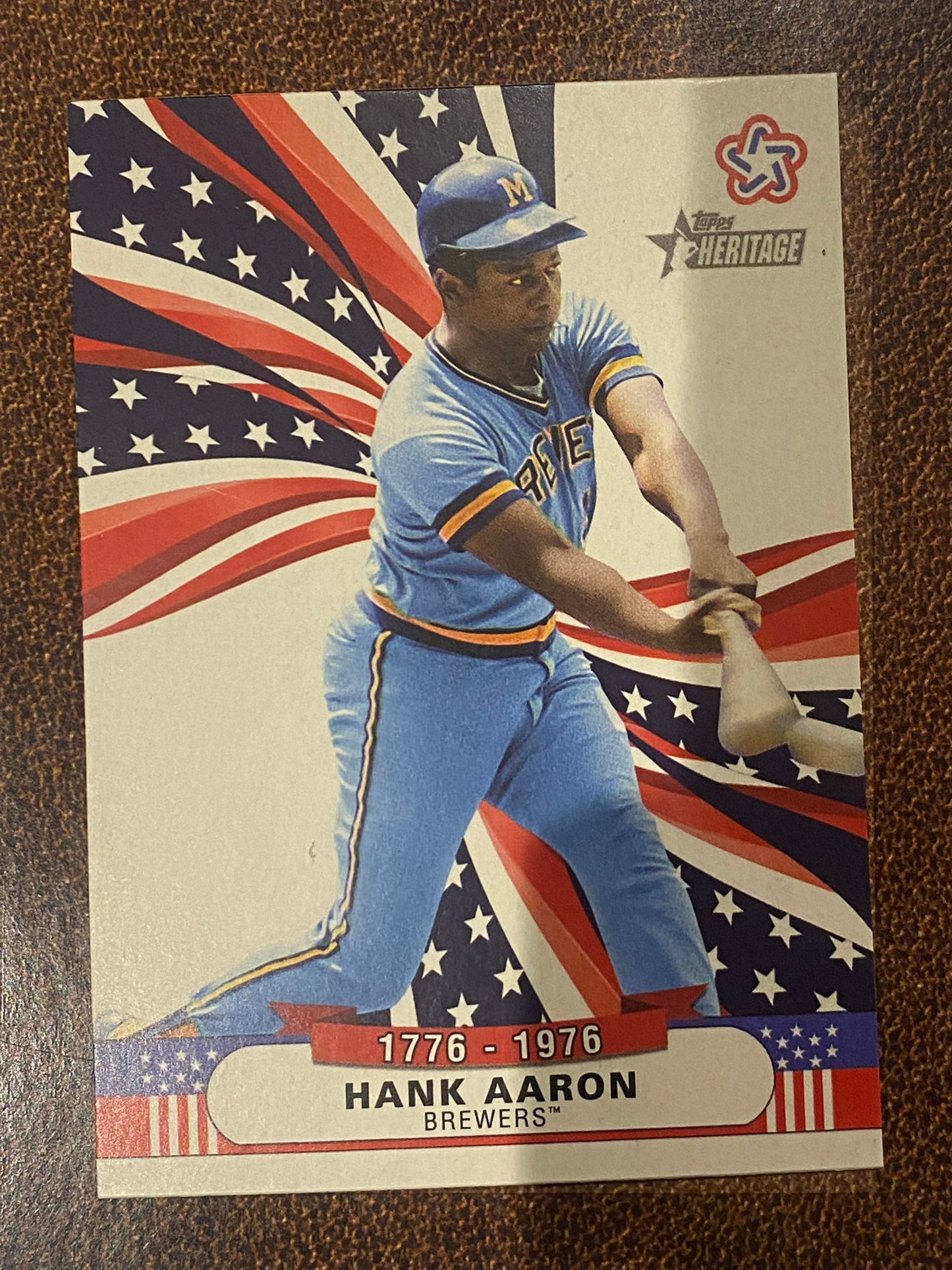 Hank Aaron - 2025 Topps Heritage High Number - Bicentennial Stars Insert - Brewers